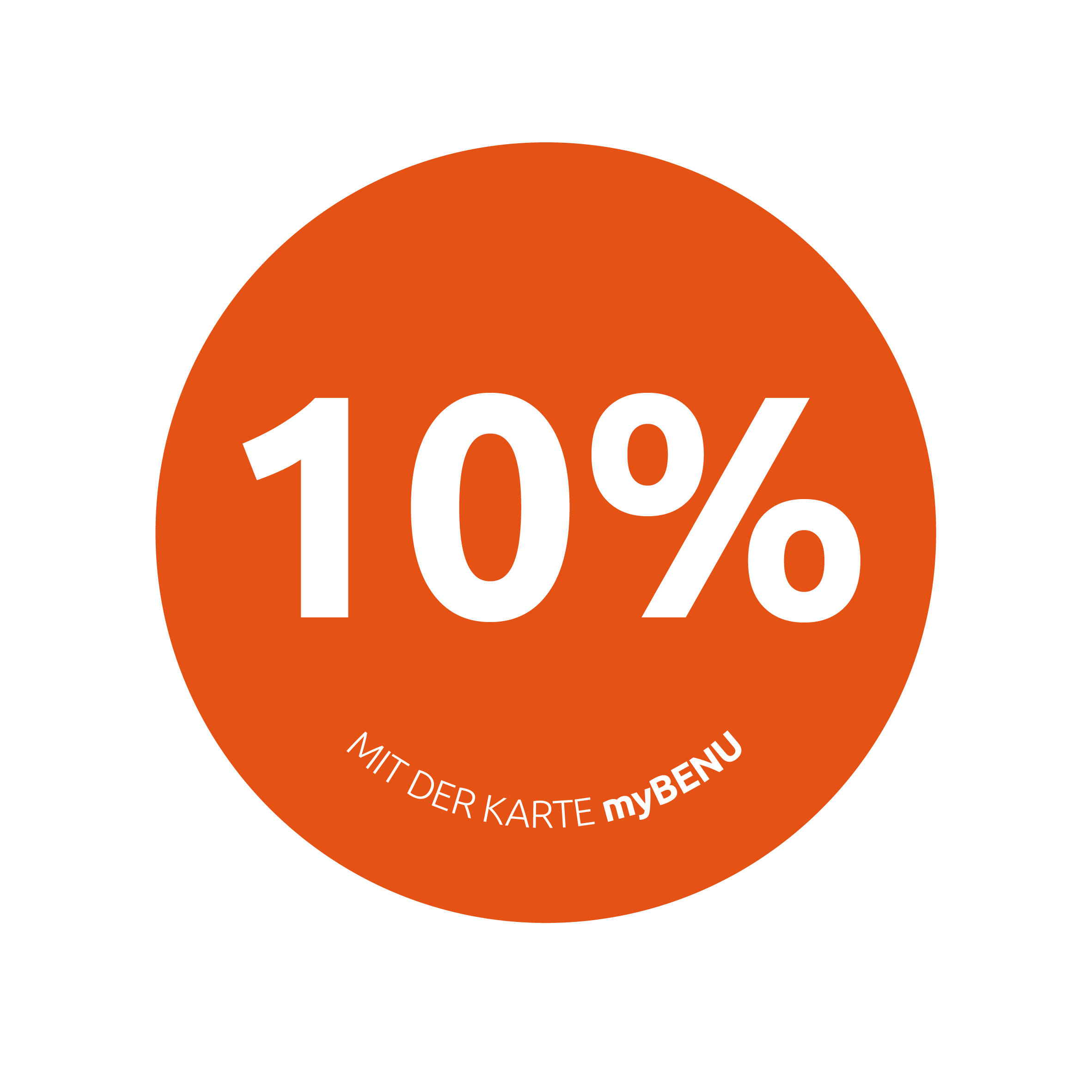 Wobbler 10% Rabatt mit Karten myBENU