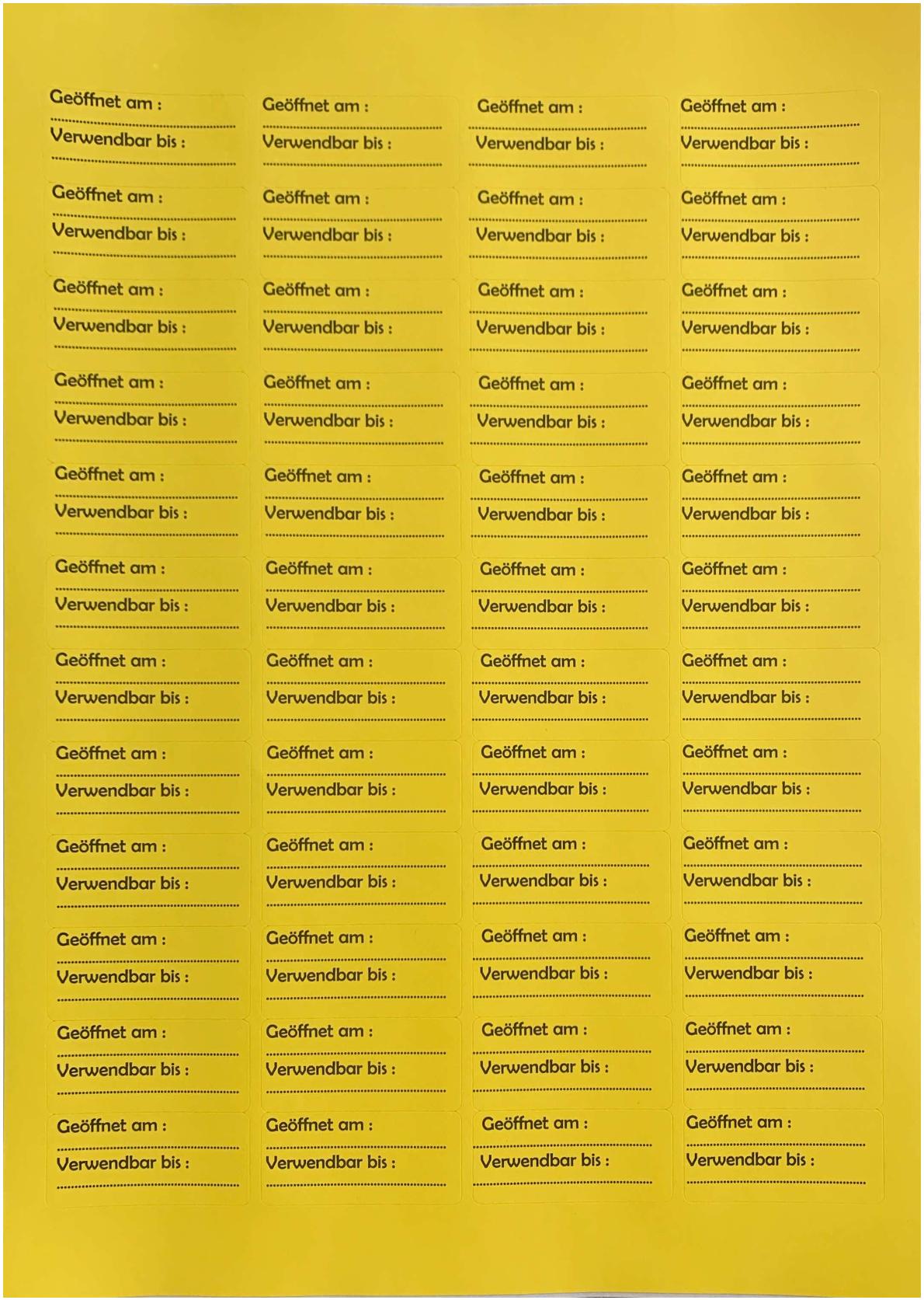 Gelbes Informationsschild DE