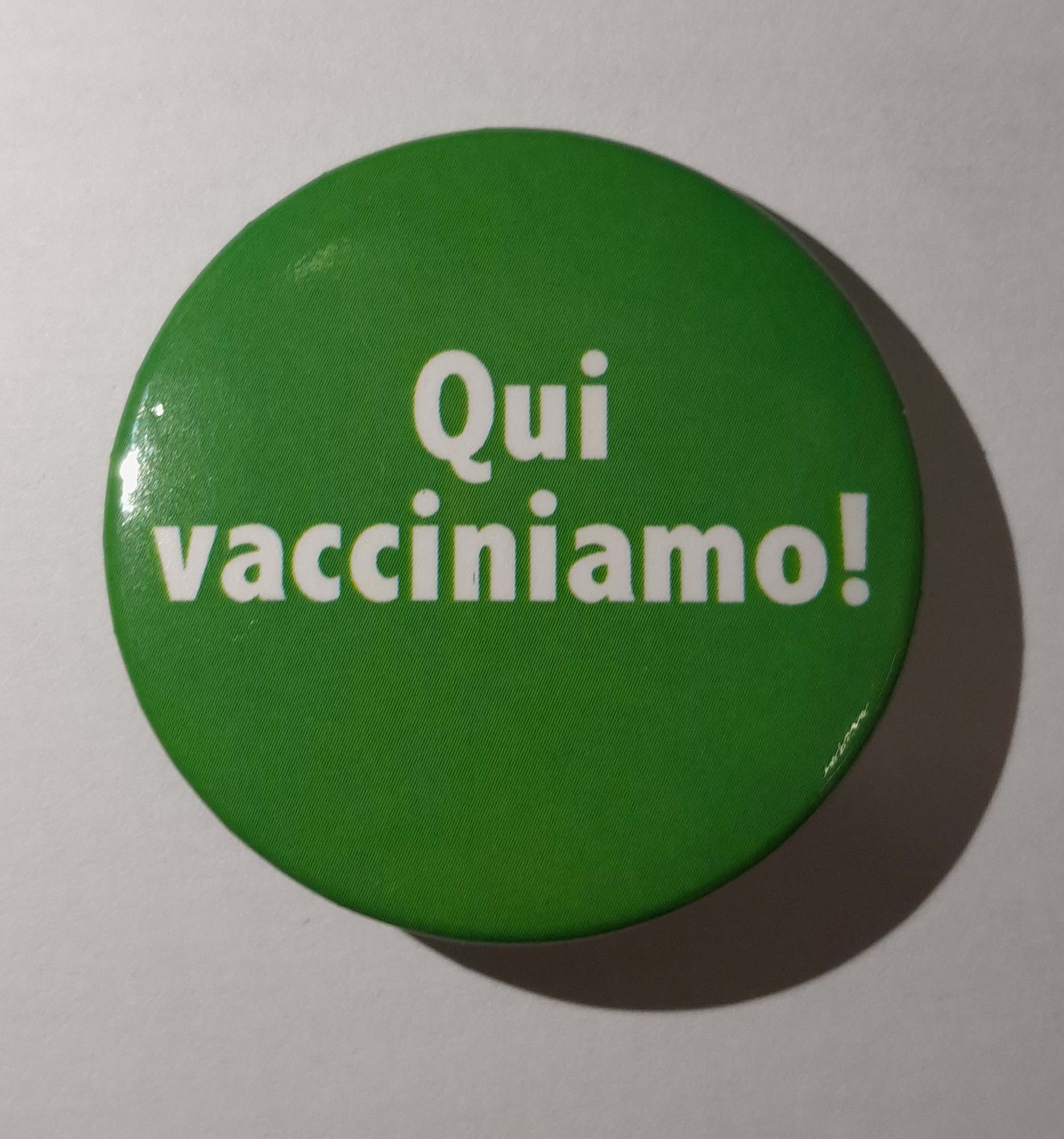 Badge "Qui vacciniamo! - IN ITALIANO