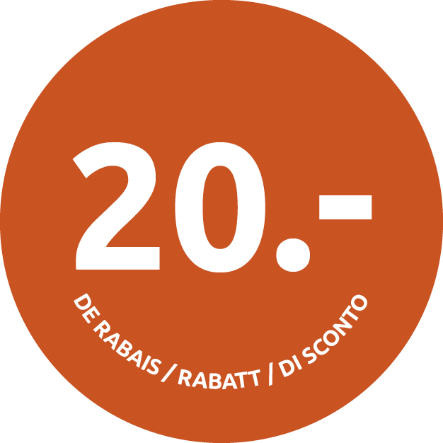 Wobbler 20.- Rabatt
