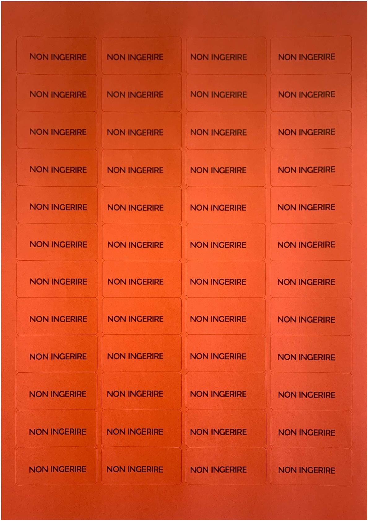 Etichetta rossa «Non ingerire» IT