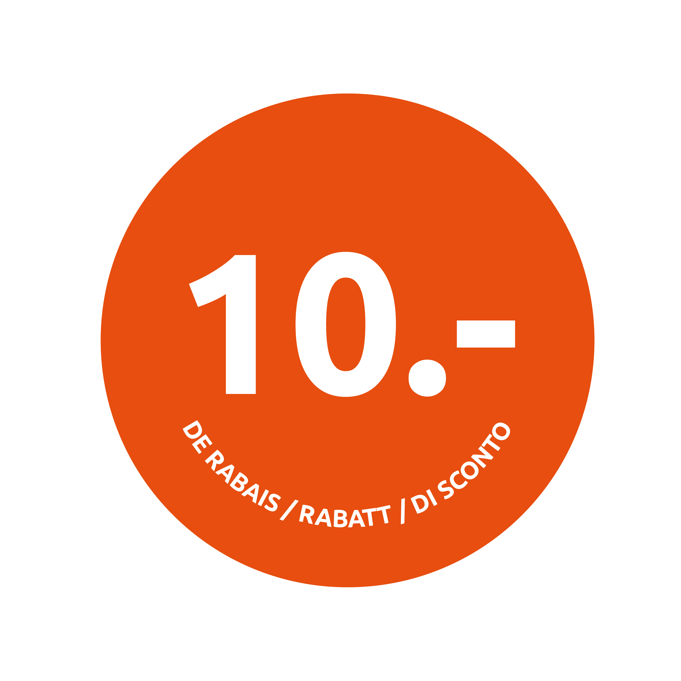 Wobbler 10.- Rabatt